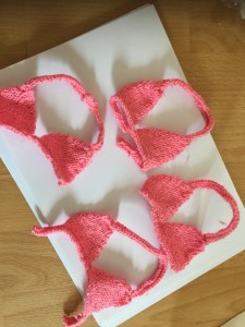 Little pink bras - raising awareness for cancer charity fundraising  